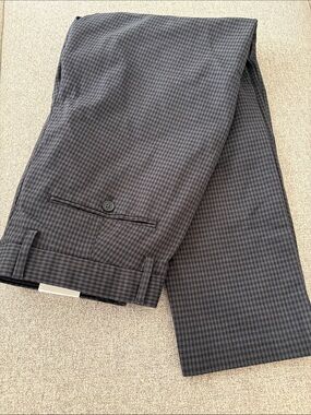 Banana Republic Gray Micro-Check Dress Pants